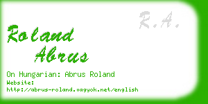 roland abrus business card